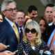 Shelly Sterling meets with the media outside the courthouse in Los Angeles on July 28, 2014, after a California judge gave the go-ahead to the $2 billion sale of the Los Angeles Clippers to former Microsoft chief executive Steve Ballmer, ruling that embattled owner Donald Sterling could not block the move.
FREDERIC J. BROWN/AFP/Getty Images